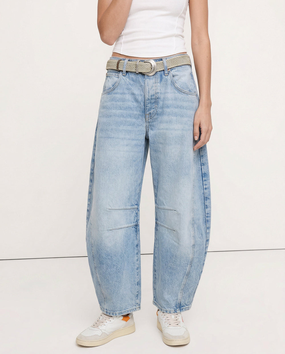 Women's Casual Mid Waist Jeans-27