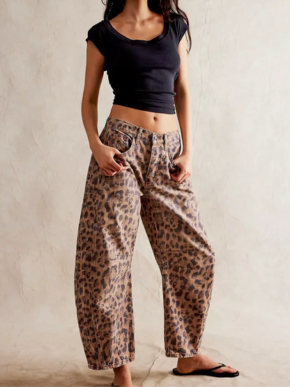 Women's Casual Mid Waist Jeans-30