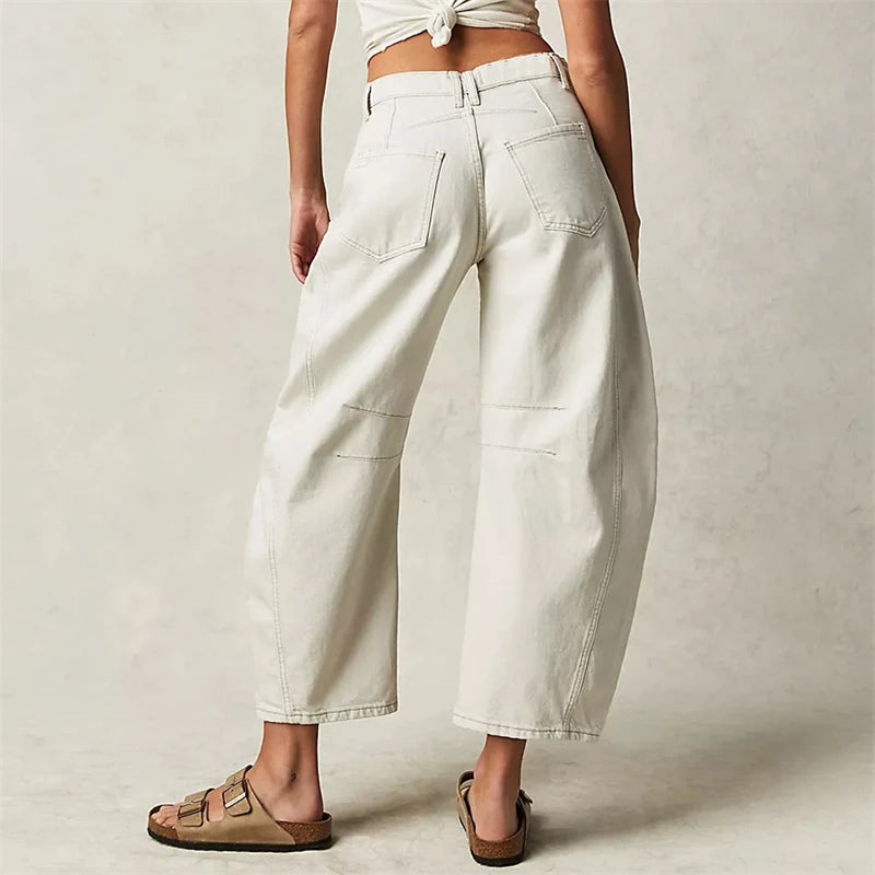 Women's Casual Mid Waist Jeans-45
