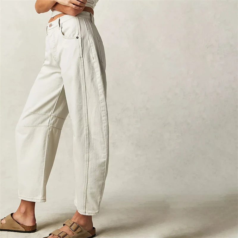 Women's Casual Mid Waist Jeans-47