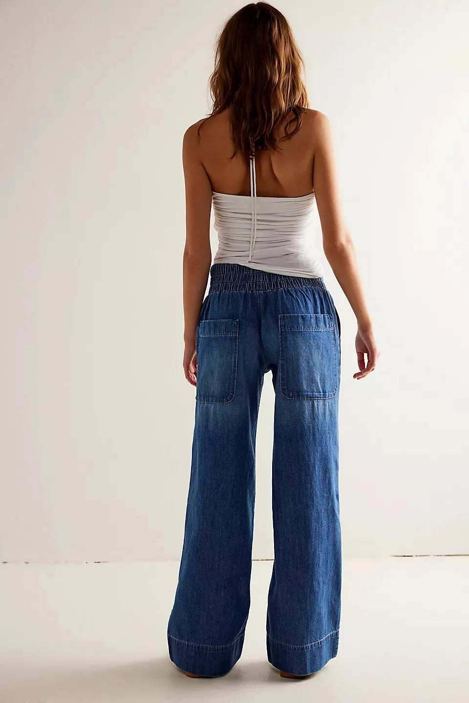 Women's Casual Wide-Leg Denim Jeans-7