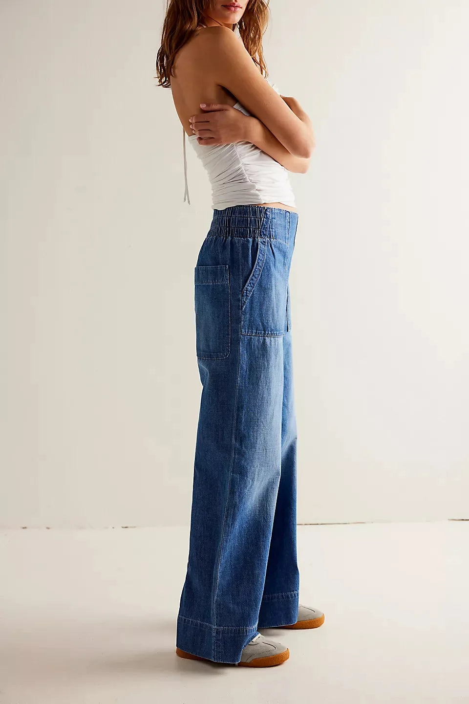 Women's Casual Wide-Leg Denim Jeans-6