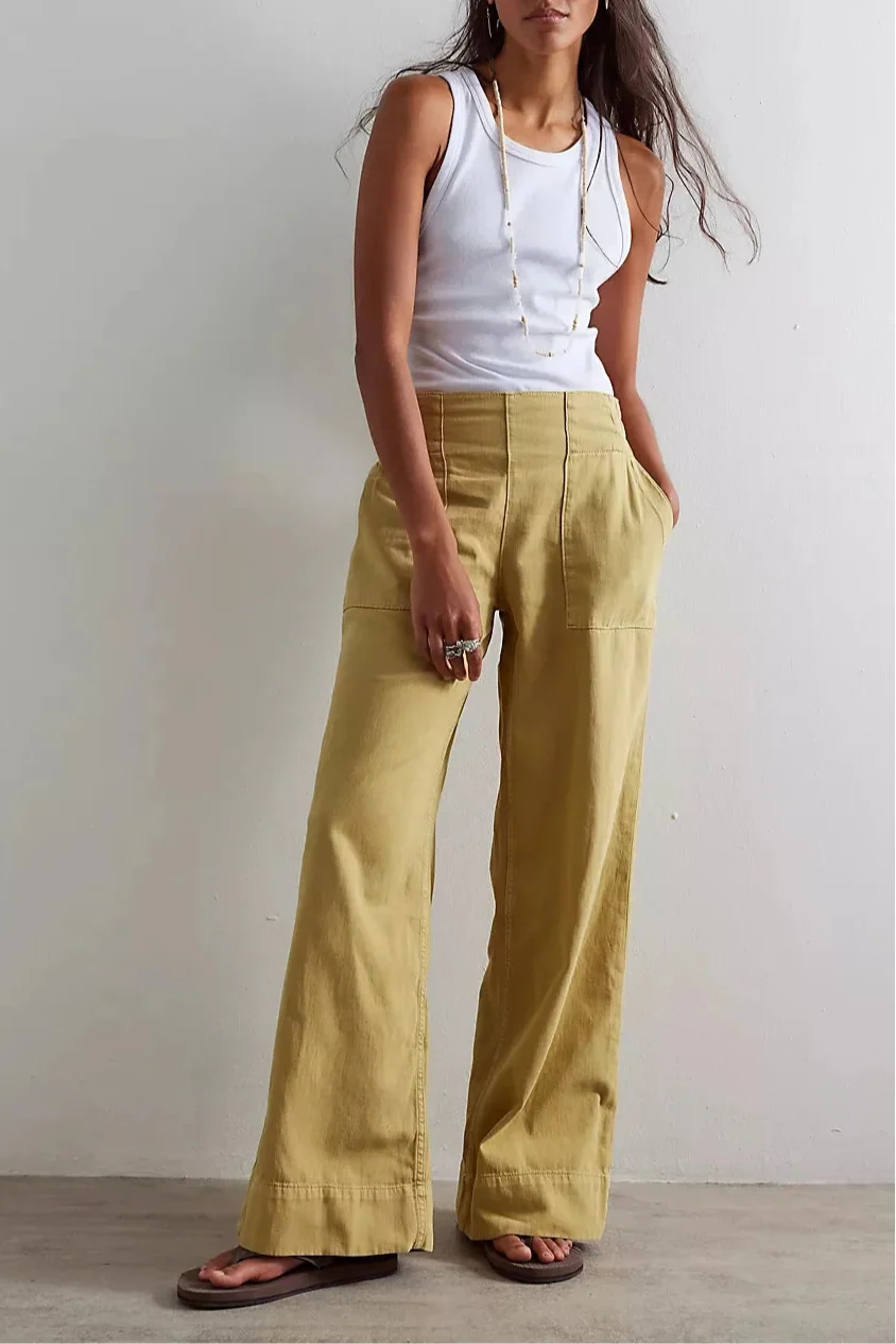 Women's Casual Wide-Leg Denim Jeans-12