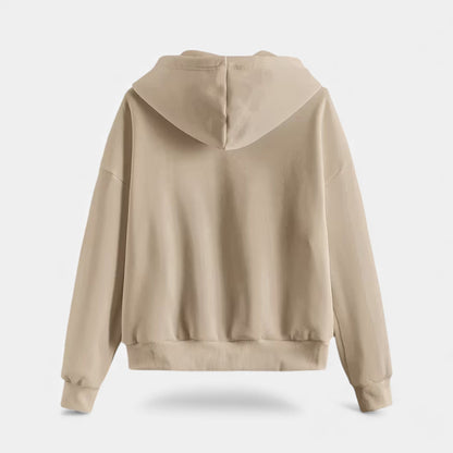 Women's Classic Zip-Up Hoodie With Knit Texture-32