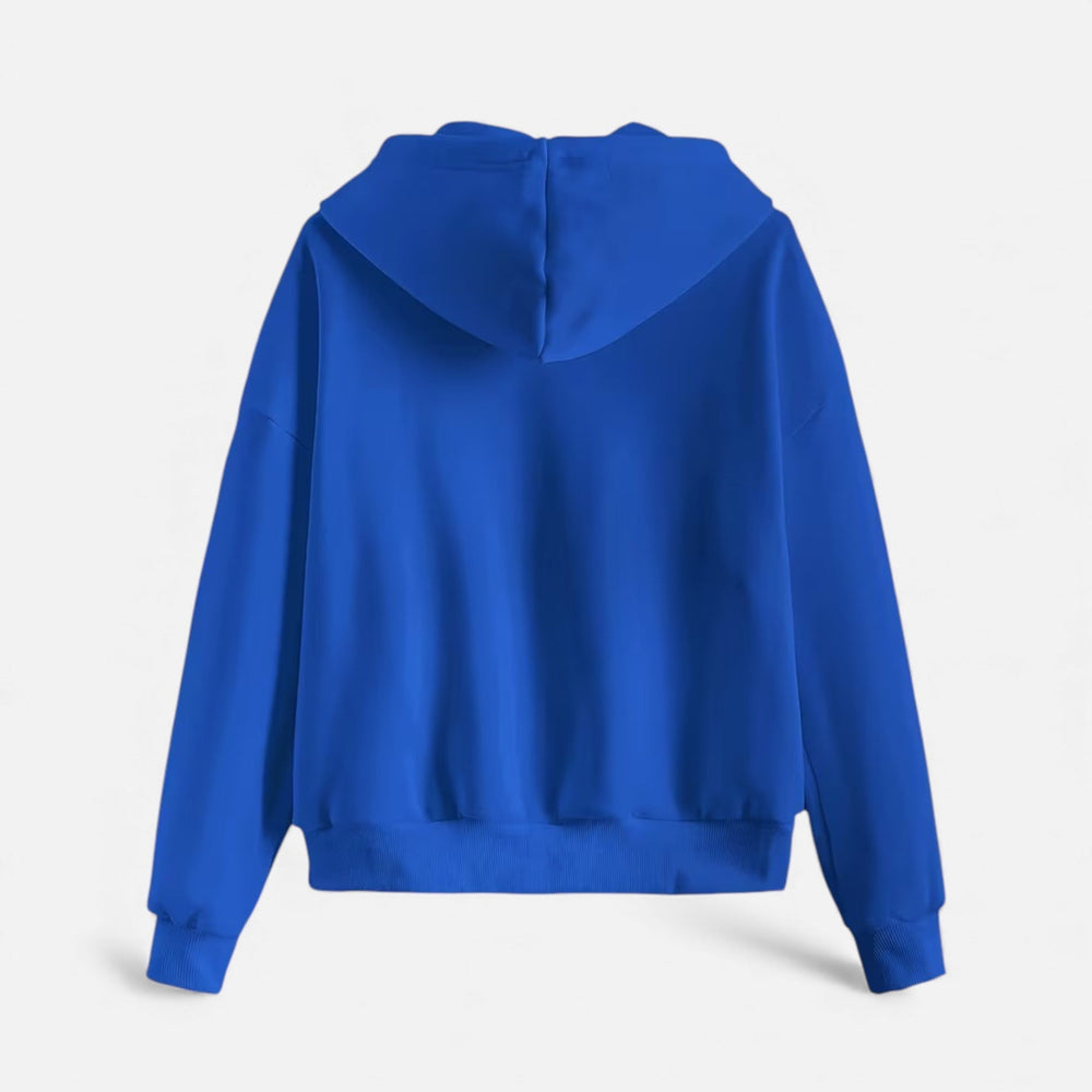 Women's Classic Zip-Up Hoodie With Knit Texture-14