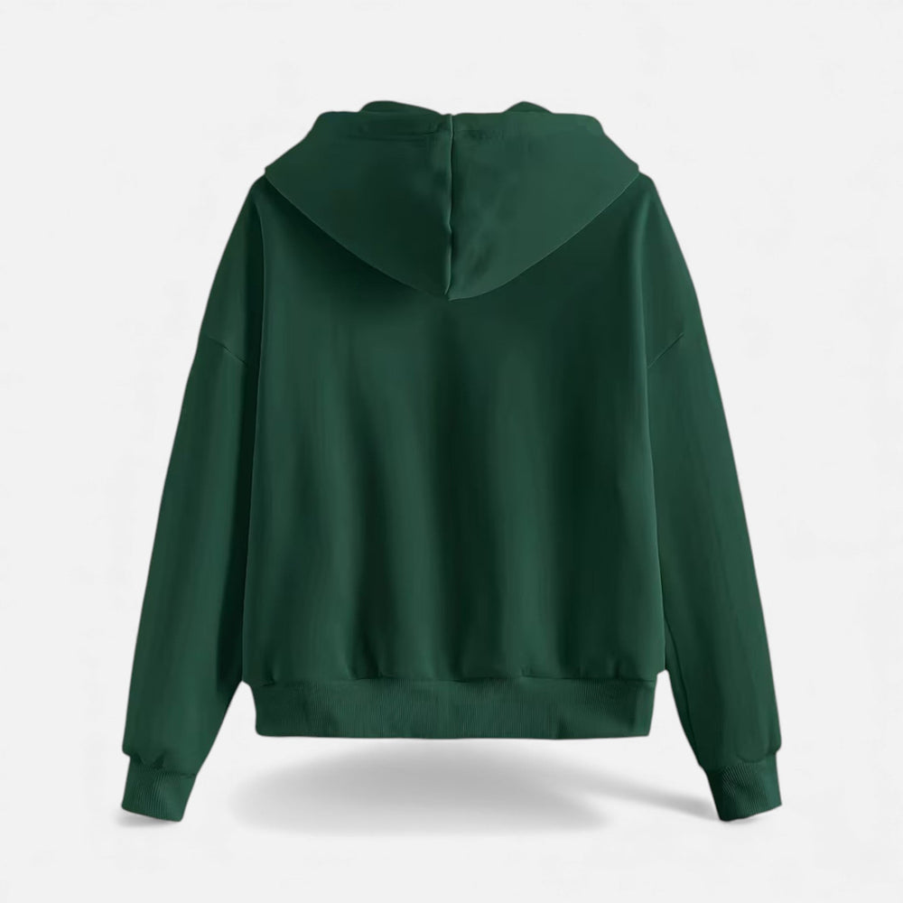 Women's Classic Zip-Up Hoodie With Knit Texture-33