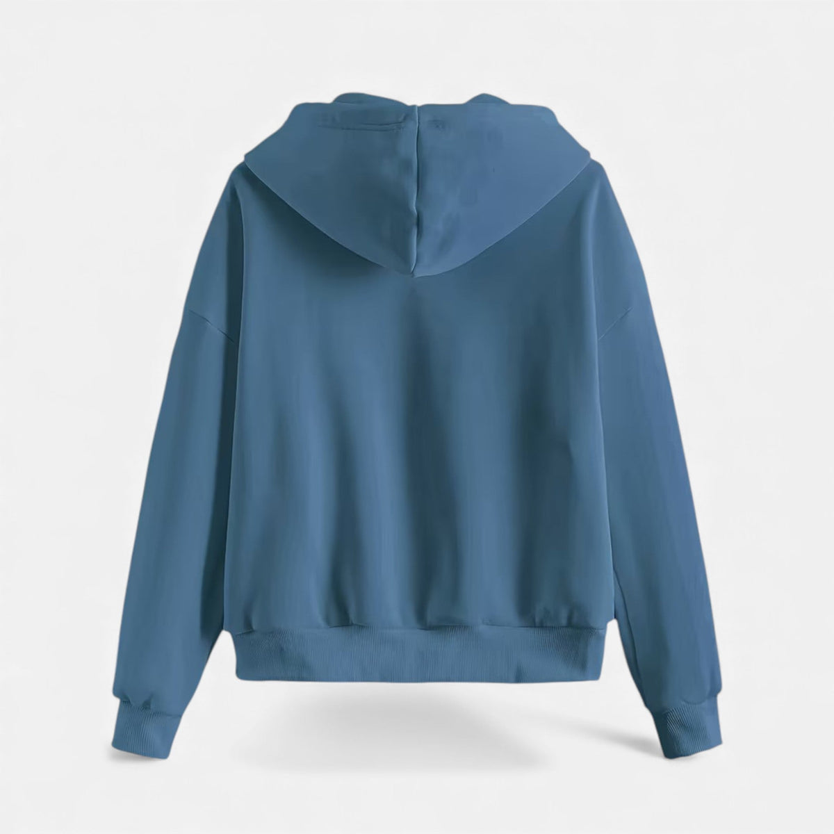 Women's Classic Zip-Up Hoodie With Knit Texture-16