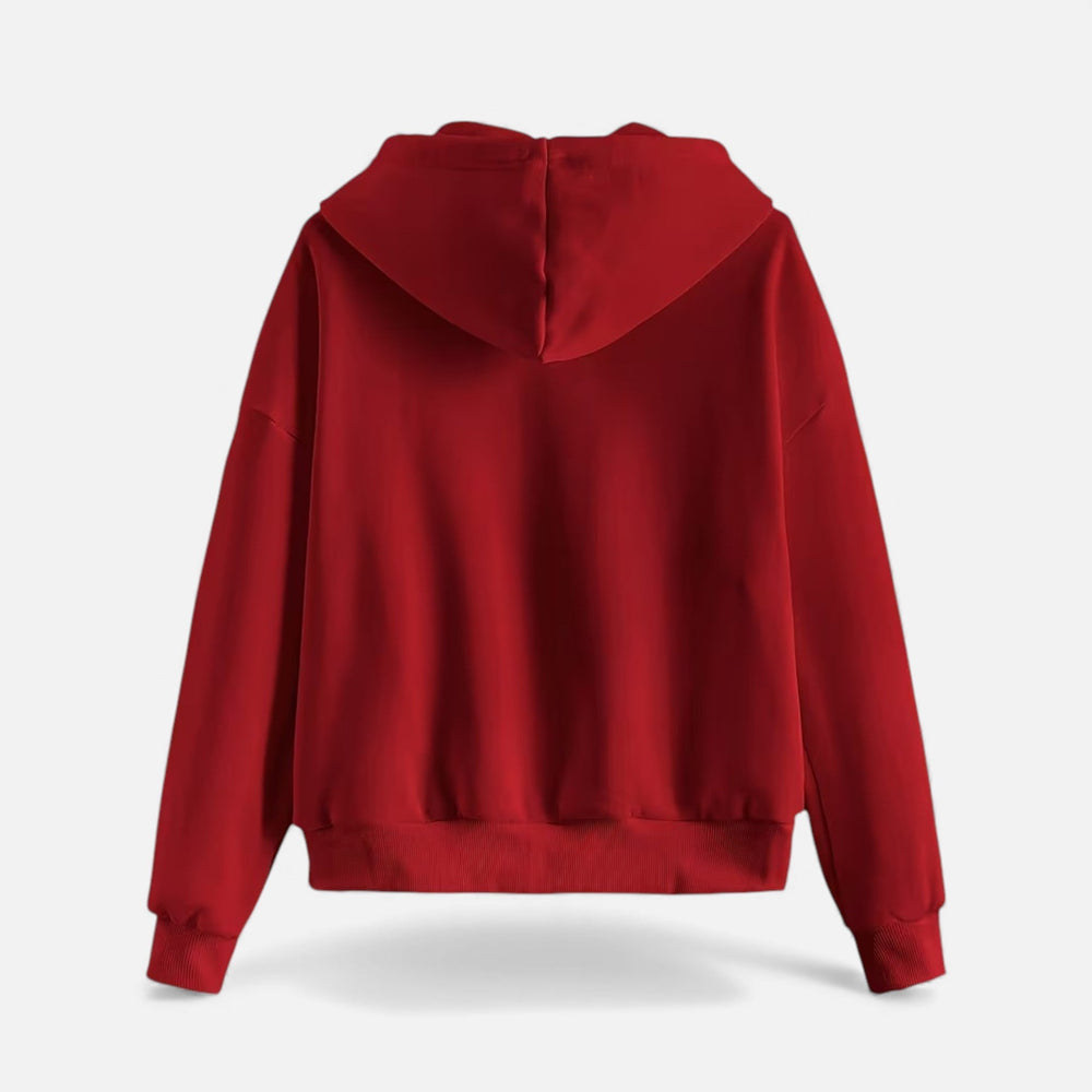 Women's Classic Zip-Up Hoodie With Knit Texture-27