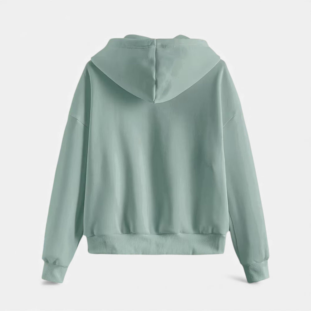 Women's Classic Zip-Up Hoodie With Knit Texture-28