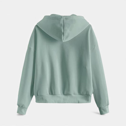 Women's Classic Zip-Up Hoodie With Knit Texture-28