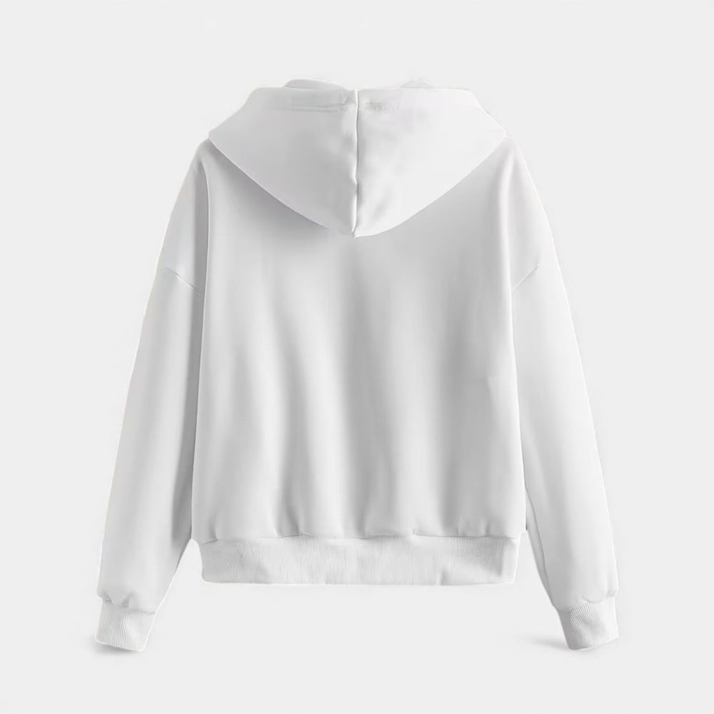Women's Classic Zip-Up Hoodie With Knit Texture-18