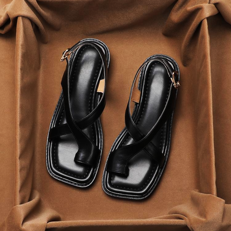 Women's Criss-Cross Slingback Flat Sandal-14