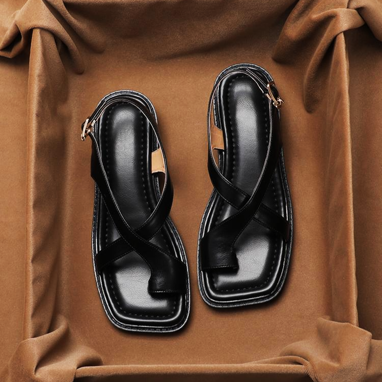 Women's Criss-Cross Slingback Flat Sandal-12