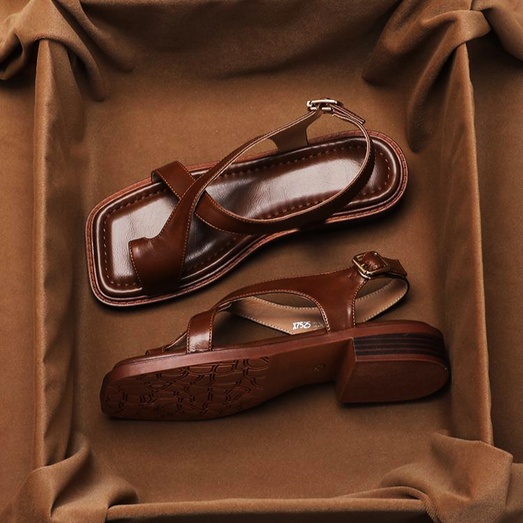 Women's Criss-Cross Slingback Flat Sandal-8