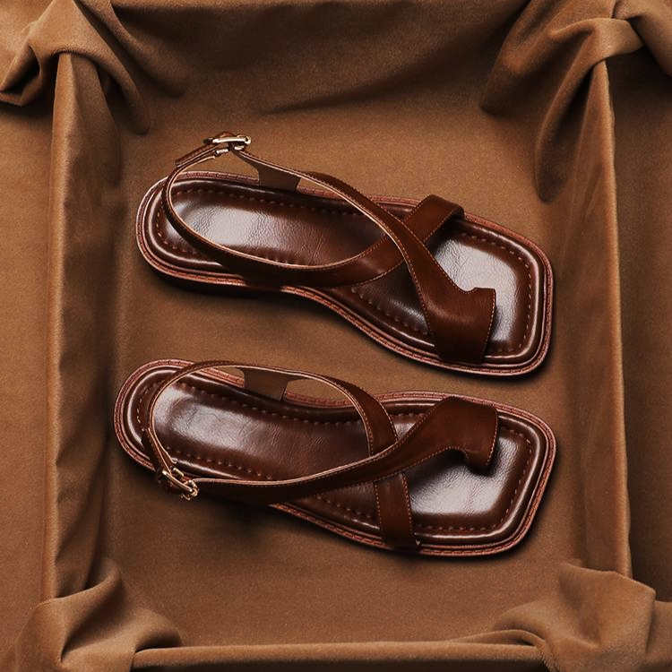 Women's Criss-Cross Slingback Flat Sandal-10