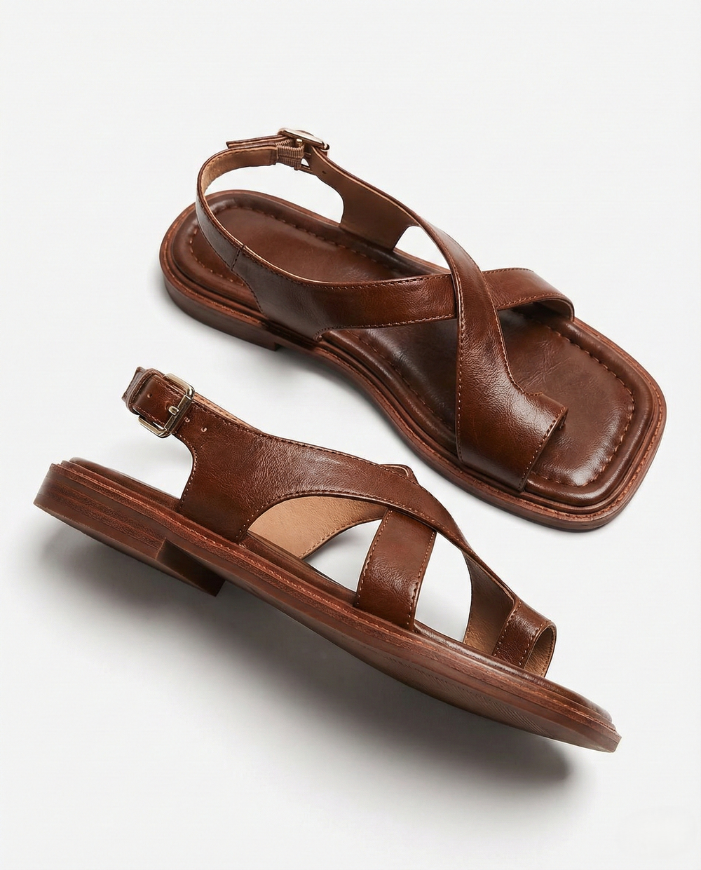 Women's Criss-Cross Slingback Flat Sandal-3