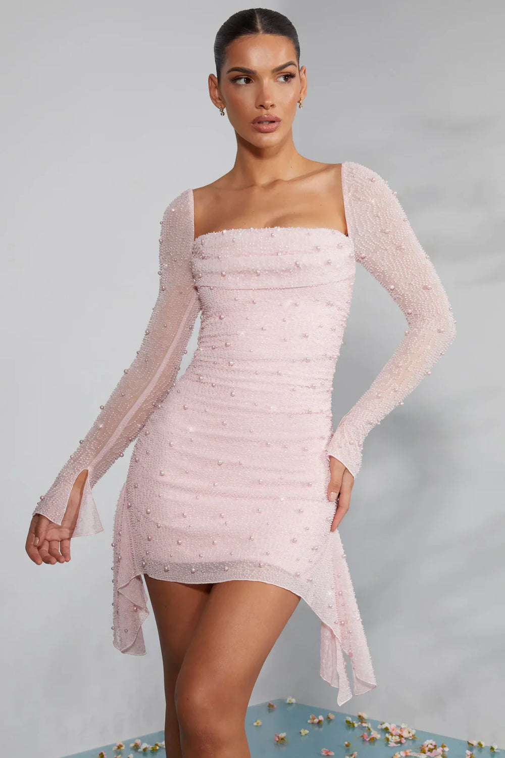 Women's Elegant Cocktail Mini Dress-4