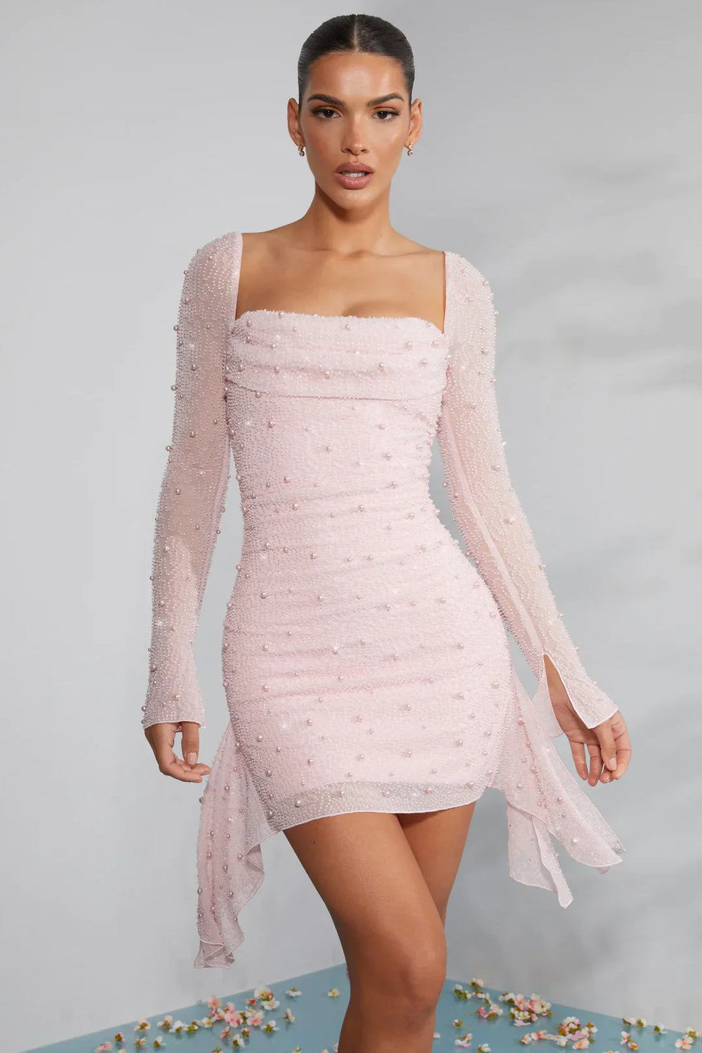 Women's Elegant Cocktail Mini Dress-12