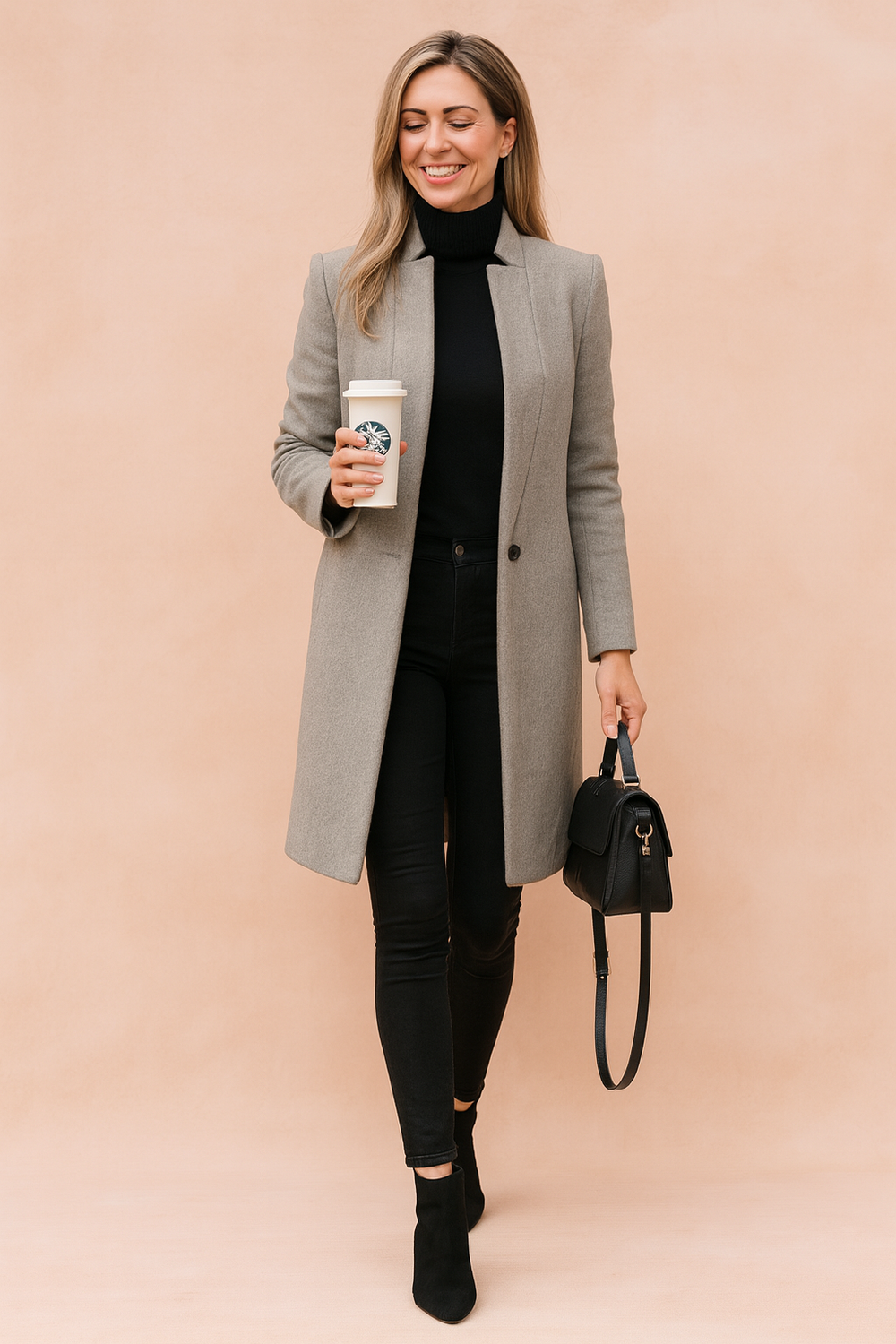 Women's Elegant Tailored Long Coat-2