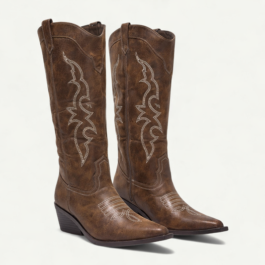 Women's Embroidered Western Knee-High Cowboy Boot-2