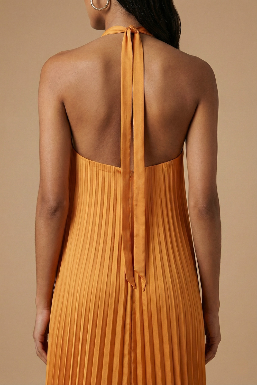 Women's Halter Neck Maxi Dress-5