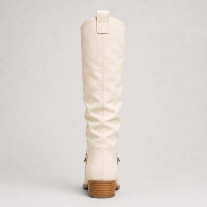 Women's Knee-High Boots with Buckle Detail-4