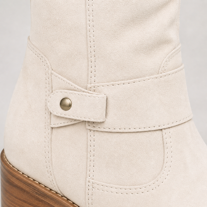 Women's Knee-High Boots with Buckle Detail-6