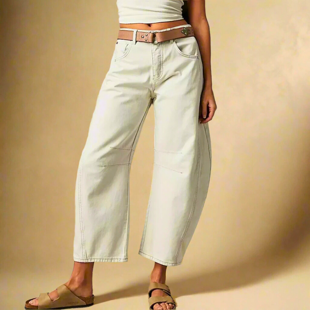 Women's Loose Wide Leg Denim Jeans-1