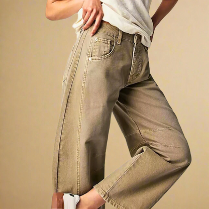 Women's Loose Wide Leg Denim Jeans-4
