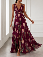Women's Sleeveless Floral Maxi Dress
