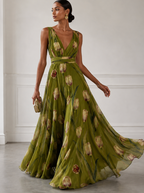 Women's Sleeveless Floral Maxi Dress