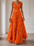 Women's Sleeveless Floral Maxi Dress
