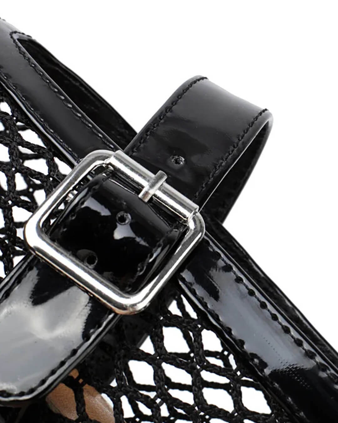 Women's Mesh Mary Jane Flat with Buckle Strap-3