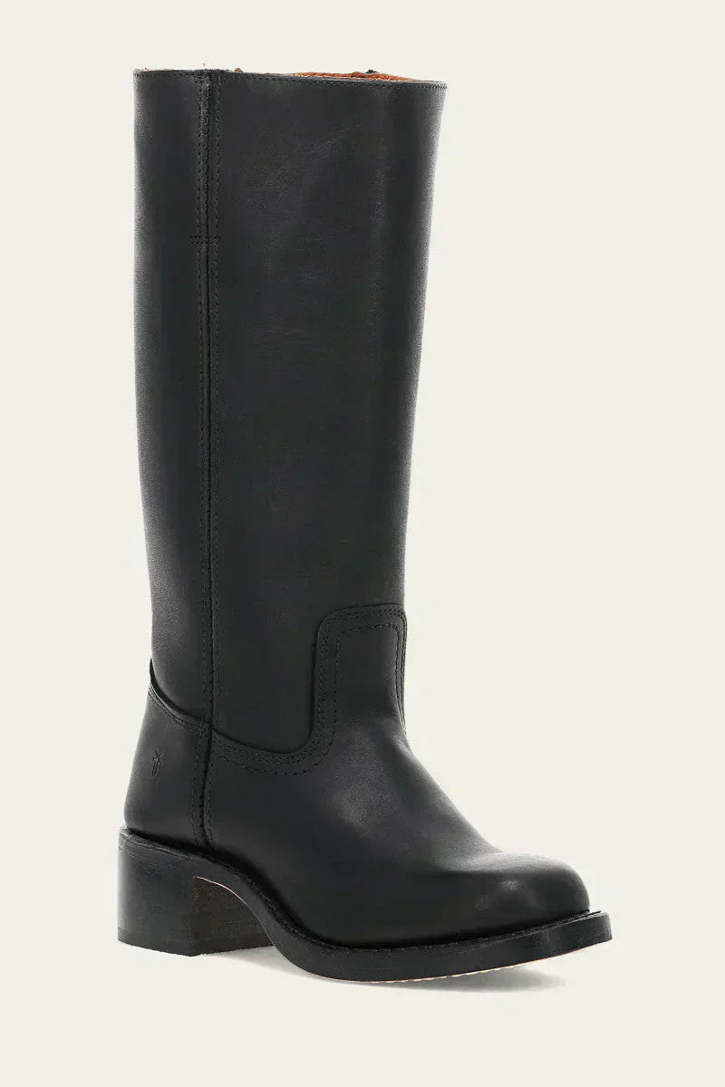 Women's Mid-Calf Boots with Contrast Heel and Stitching-13