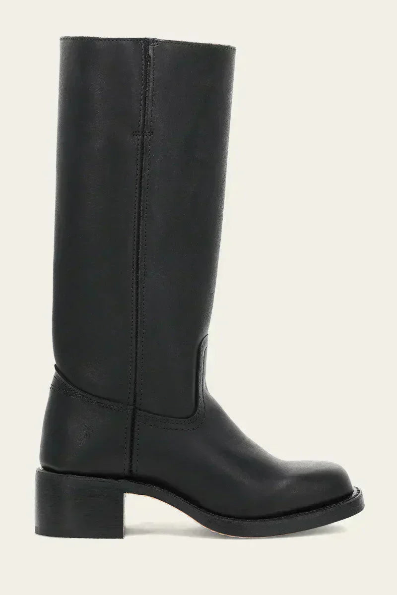 Women's Mid-Calf Boots with Contrast Heel and Stitching-14