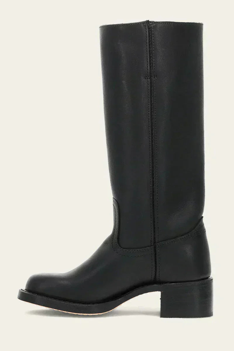 Women's Mid-Calf Boots with Contrast Heel and Stitching-15