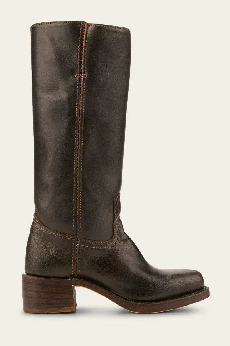 Women's Mid-Calf Boots with Contrast Heel and Stitching-10