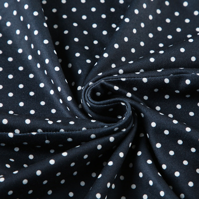 Women's Polka Dot Sleeveless A-Line Mini Dress-7
