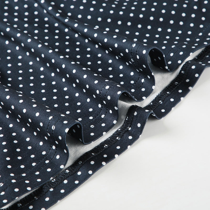 Women's Polka Dot Sleeveless A-Line Mini Dress-6