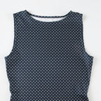 Women's Polka Dot Sleeveless A-Line Mini Dress-5