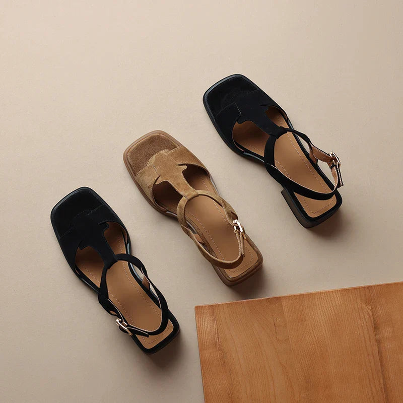 Women's Open Toe Strappy Flat Sandals-7