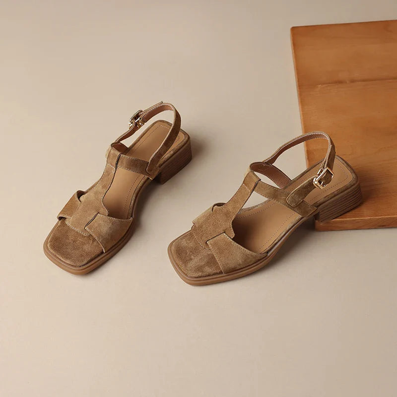 Women's Open Toe Strappy Flat Sandals-8