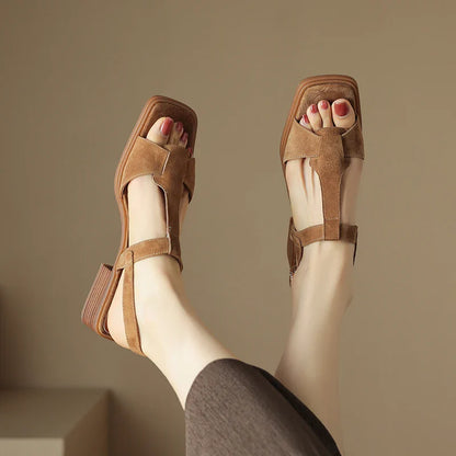 Women's Open Toe Strappy Flat Sandals-19