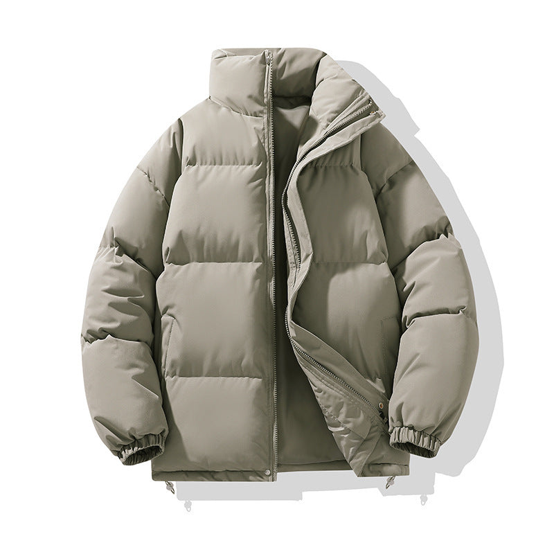 Women's Quilted Puffer Jacket With Stand Collar-7