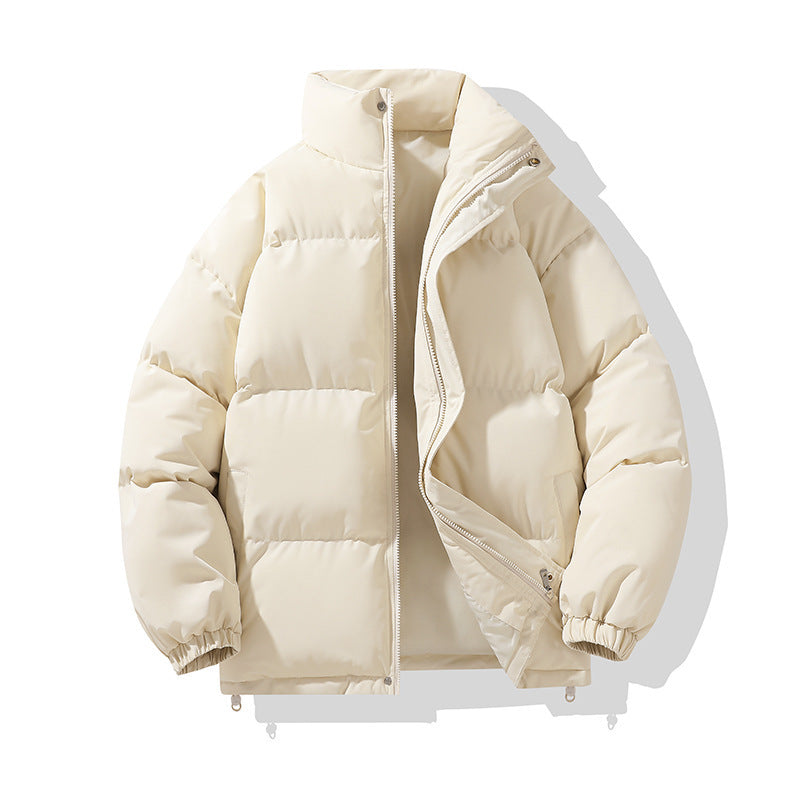 Women's Quilted Puffer Jacket With Stand Collar-4