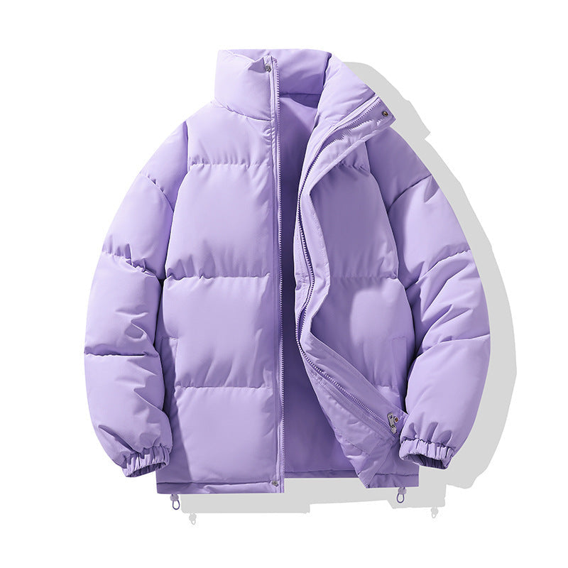 Women's Quilted Puffer Jacket With Stand Collar-9
