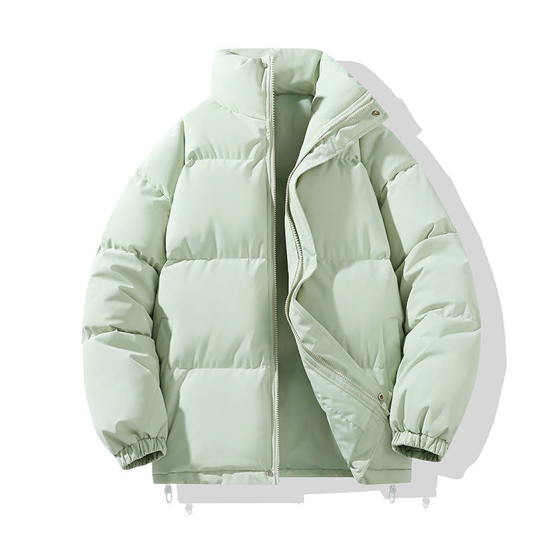 Women's Quilted Puffer Jacket With Stand Collar-3