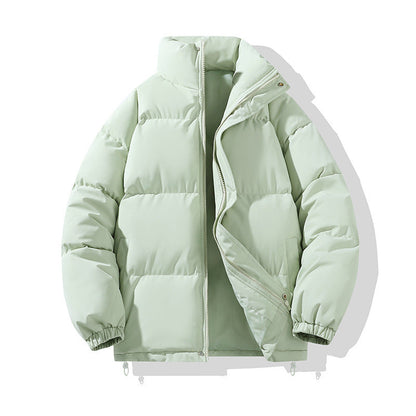 Women's Quilted Puffer Jacket With Stand Collar-3