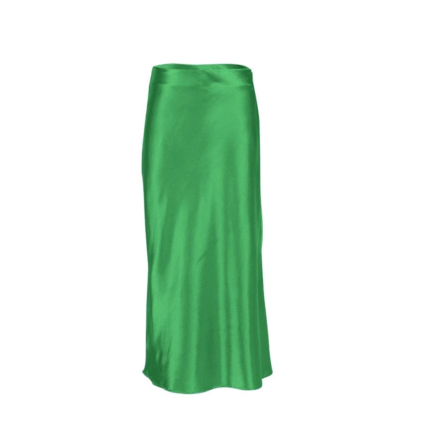 Women's Ruched Crop Tank Top and Flared Midi Skirt Set-18