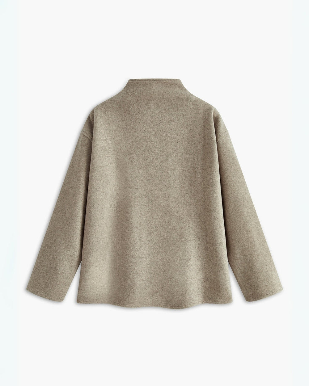 Women's Short Wool Blend Jacket With Stand Collar-5